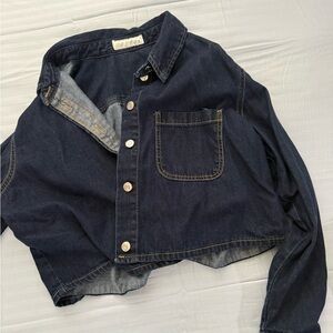 Zara Indigo Denim Jacket crop